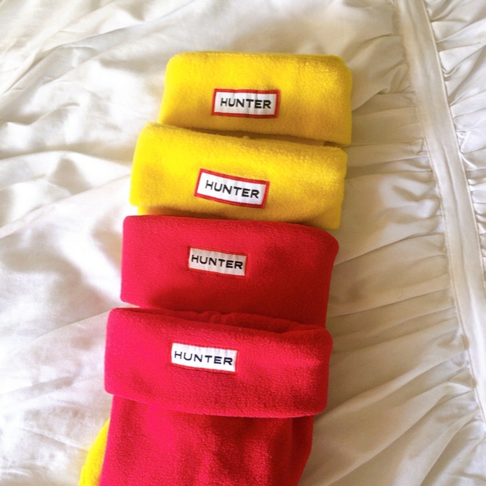 Hunter Original Kids Boot Socks in Yellow and Red